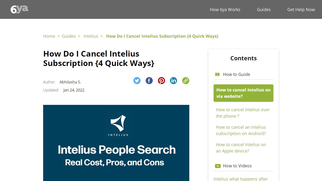 How Do I Cancel Intelius Subscription {4 Quick Ways} - 6ya